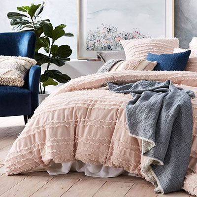 bedroom and bedspread