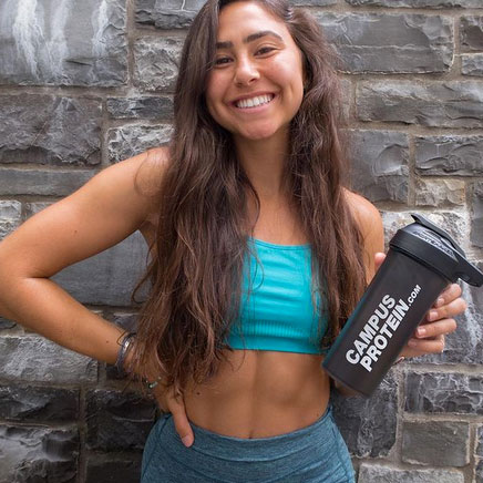 girl with protein shake
